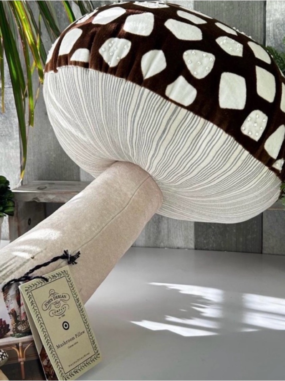 Brown & Cream Mushroom Pillow